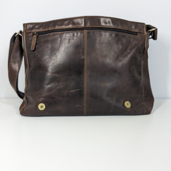 Gianni Conti Leather Messenger Bag - Picture 10 of 15